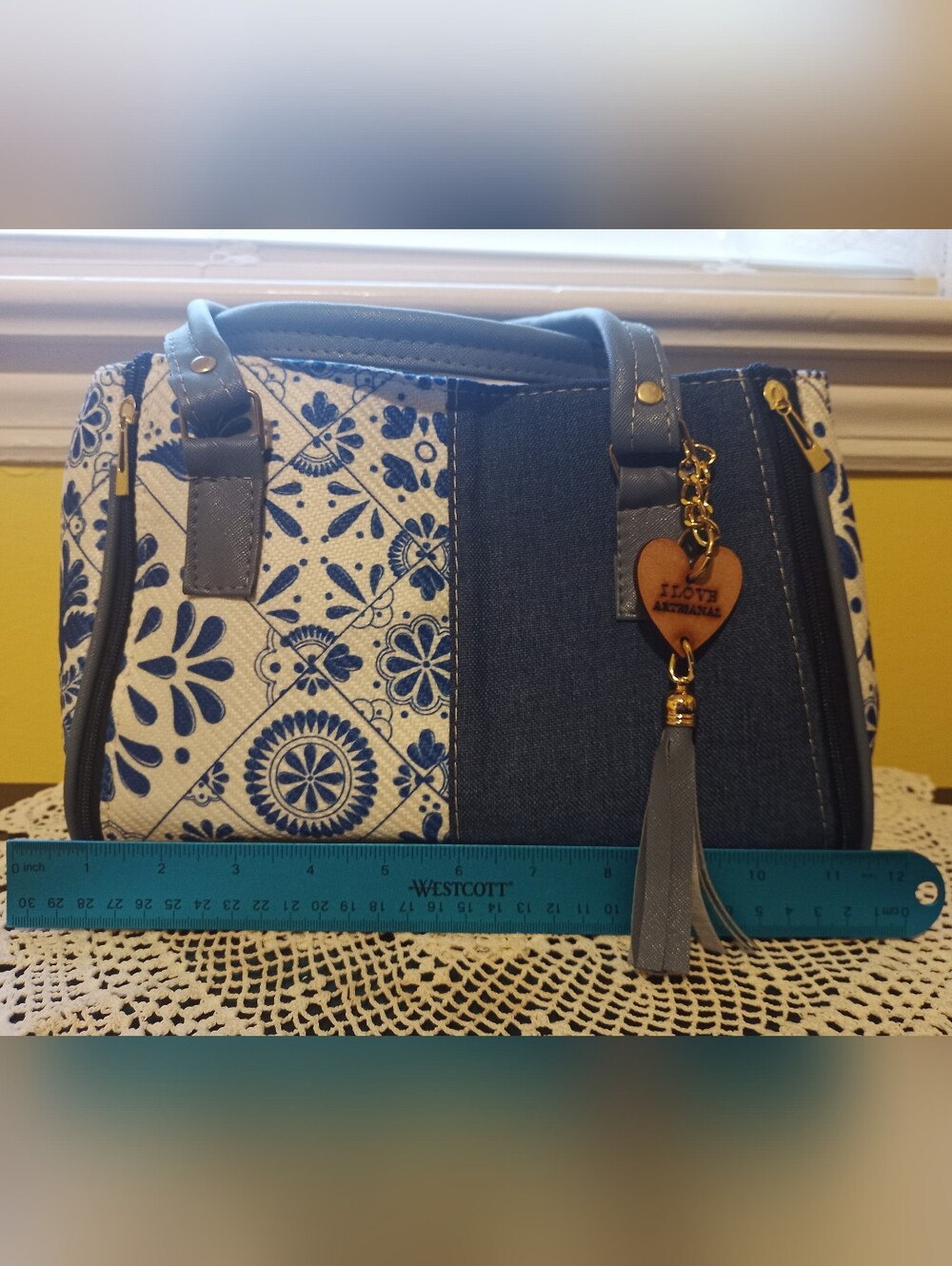 New Blue And White Purse